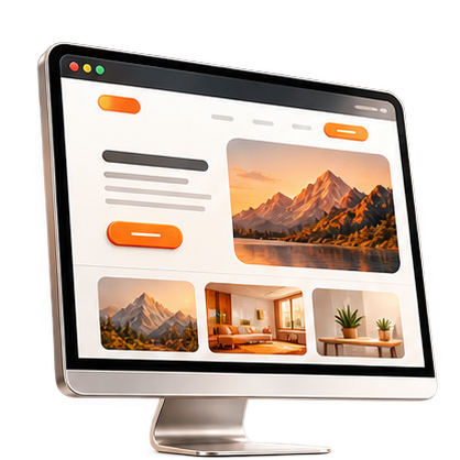 Website development mockup